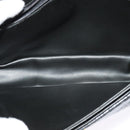 BALLY Chain Shoulder Bag Leather Black Gold Auth kk543-12