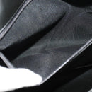 BALLY Chain Shoulder Bag Leather Black Gold Auth kk543-22