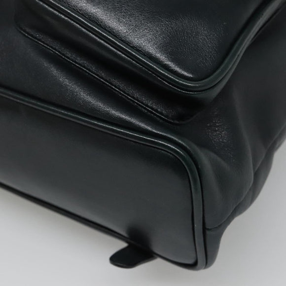 GUCCI Bamboo Backpack Leather Green Gold 003 2058 0016 Auth kk545