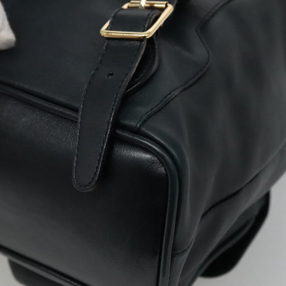 GUCCI Bamboo Backpack Leather Green Gold 003 2058 0016 Auth kk545