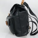 GUCCI Bamboo Backpack Leather Green Gold 003 2058 0016 Auth kk545-5