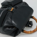 GUCCI Bamboo Backpack Leather Green Gold 003 2058 0016 Auth kk545-6