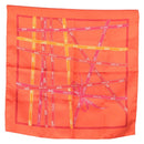 HERMES Carre 45 Scarf Silk Red Auth kk548-1