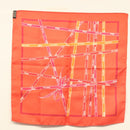 HERMES Carre 45 Scarf Silk Red Auth kk548-6