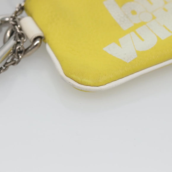 LOUIS VUITTON Everyday LV Pochette Cles Coin Purse Yellow M80845 LV Auth kk550