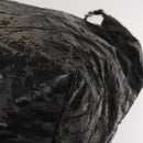 CHANEL Chain Shoulder Bag Coated Canvas Silver Black CC Auth kk553-8