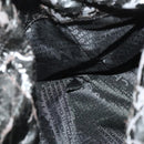 CHANEL Chain Shoulder Bag Coated Canvas Silver Black CC Auth kk553-20