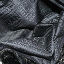 CHANEL Chain Shoulder Bag Coated Canvas Silver Black CC Auth kk553-21