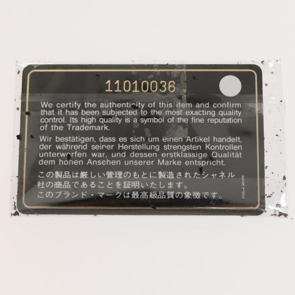 CHANEL Chain Shoulder Bag Coated Canvas Silver Black CC Auth kk553