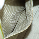 PRADA Hand Bag Enamel 2way Green Gold Auth kk555-24