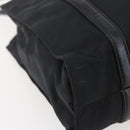 PRADA Shoulder Bag Nylon Leather Black Silver Auth kk556-14