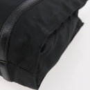 PRADA Shoulder Bag Nylon Leather Black Silver Auth kk556-15