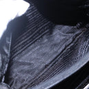 PRADA Shoulder Bag Nylon Leather Black Silver Auth kk556-23