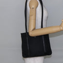 PRADA Shoulder Bag Nylon Leather Black Silver Auth kk556-24