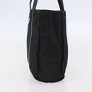 PRADA Shoulder Bag Nylon Leather Black Silver Auth kk556-4