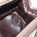 FENDI Hand Bag Leather Brown Gold Auth kk558-19