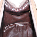 FENDI Hand Bag Leather Brown Gold Auth kk558-20