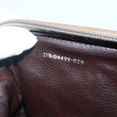 FENDI Hand Bag Leather Brown Gold Auth kk558-12