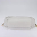 GIVENCHY Hand Bag Leather 2way Gold White Auth kk559-11