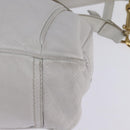 GIVENCHY Hand Bag Leather 2way Gold White Auth kk559-15