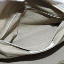 GIVENCHY Hand Bag Leather 2way Gold White Auth kk559-21