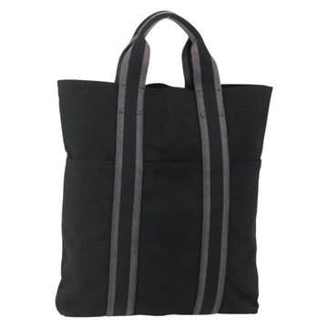 HERMES Fourre Tout Cabass Tote Bag Canvas Black Auth kk560