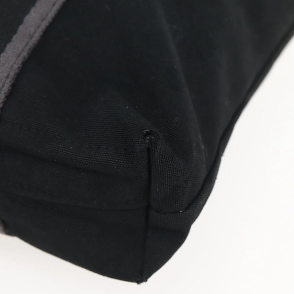 HERMES Fourre Tout Cabass Tote Bag Canvas Black Auth kk560