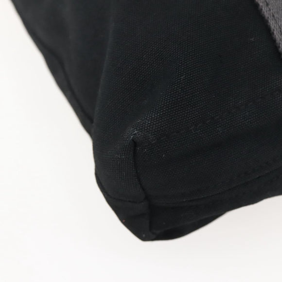 HERMES Fourre Tout Cabass Tote Bag Canvas Black Auth kk560