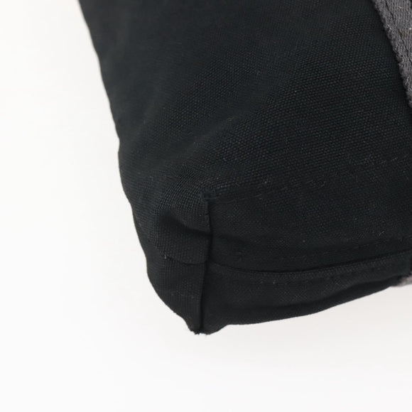 HERMES Fourre Tout Cabass Tote Bag Canvas Black Auth kk560