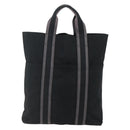HERMES Fourre Tout Cabass Tote Bag Canvas Black Auth kk560-13