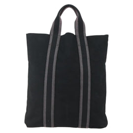 HERMES Fourre Tout Cabass Tote Bag Canvas Black Auth kk560 - 0