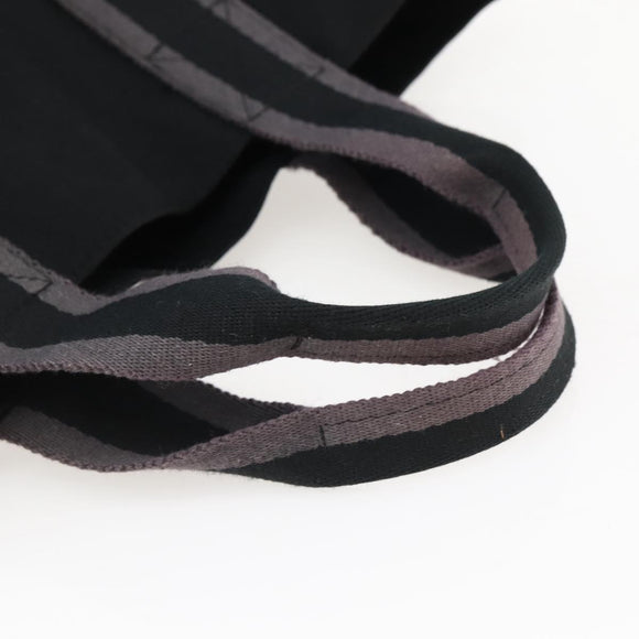 HERMES Fourre Tout Cabass Tote Bag Canvas Black Auth kk560