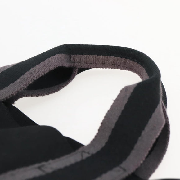 HERMES Fourre Tout Cabass Tote Bag Canvas Black Auth kk560