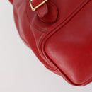 GUCCI Bamboo Backpack Leather Red Gold 003 2058 0016 Auth kk563-15