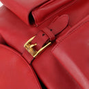 GUCCI Bamboo Backpack Leather Red Gold 003 2058 0016 Auth kk563-16