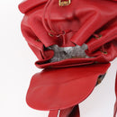 GUCCI Bamboo Backpack Leather Red Gold 003 2058 0016 Auth kk563-18