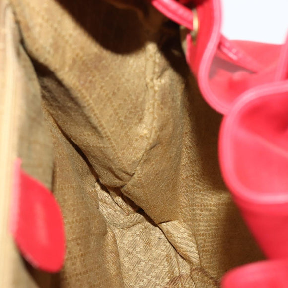 GUCCI Bamboo Backpack Leather Red Gold 003 2058 0016 Auth kk563