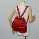 GUCCI Bamboo Backpack Leather Red Gold 003 2058 0016 Auth kk563-26