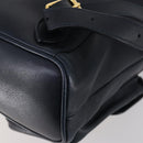 GUCCI Bamboo Backpack Leather Navy Gold 003 2058 0016 Auth kk564-17