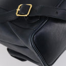 GUCCI Bamboo Backpack Leather Navy Gold 003 2058 0016 Auth kk564-18