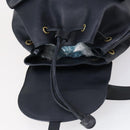 GUCCI Bamboo Backpack Leather Navy Gold 003 2058 0016 Auth kk564-10