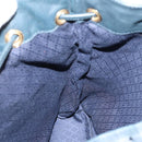 GUCCI Bamboo Backpack Leather Navy Gold 003 2058 0016 Auth kk564-23