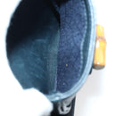 GUCCI Bamboo Backpack Leather Navy Gold 003 2058 0016 Auth kk564-25