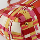 PRADA Hand Bag Nylon 2way Multicolor Gold Auth kk565A-17
