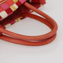 PRADA Hand Bag Nylon 2way Multicolor Gold Auth kk565-7