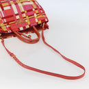 PRADA Hand Bag Nylon 2way Multicolor Gold Auth kk565-9