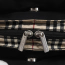 BURBERRY Nova Check Blue Label Hand Bag Nylon Gold Silver Auth kk569-10