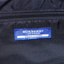 BURBERRY Nova Check Blue Label Hand Bag Nylon Gold Silver Auth kk569-17