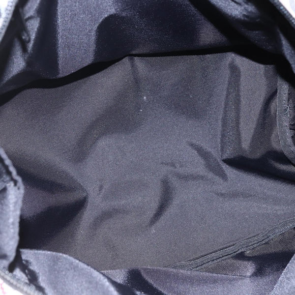 BURBERRY Nova Check Blue Label Hand Bag Nylon Gold Silver Auth kk569