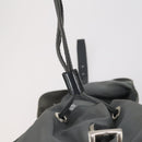PRADA Backpack Nylon Gray Silver Auth kk572-21